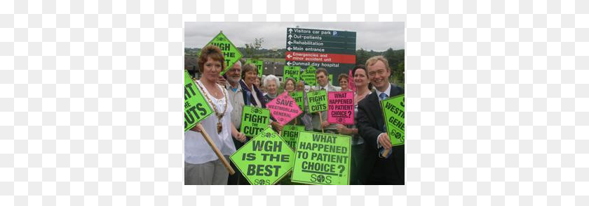 315x235 Tim And Nhs Sos Campaigners Celebrate The Cardiac Unit Grass, Protest, Parade, Person HD PNG Download
