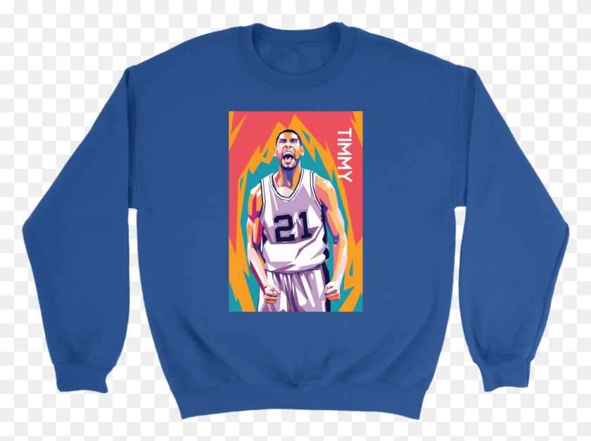 1009x734 Tim Duncan Is Without Question The Greatest Spurs Crew Neck, Clothing, Apparel, Sleeve HD PNG Download