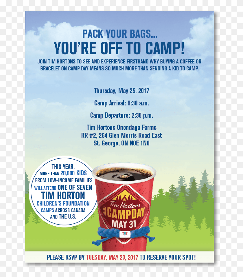 679x896 Tim Hortons Camp Day Poster, Advertisement, Flyer, Paper HD PNG Download