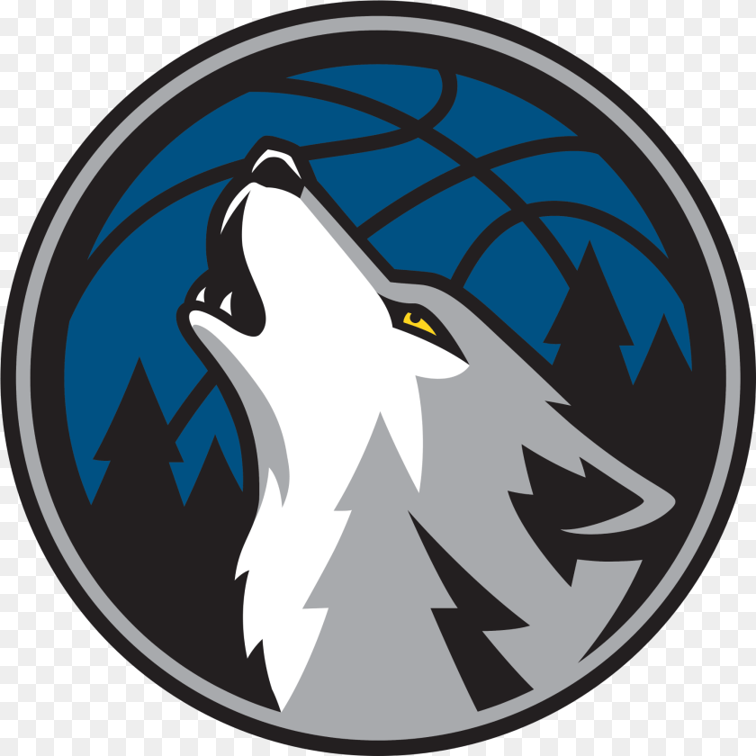 Timberwolves Logo, Animal, Mammal, Wolf Sticker PNG