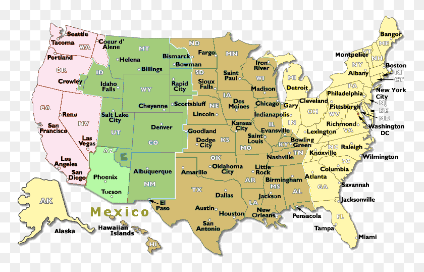 771x478 Time Zone Map Usa And Travel Information Us Time Zones Map, Diagram, Atlas, Plot HD PNG Download