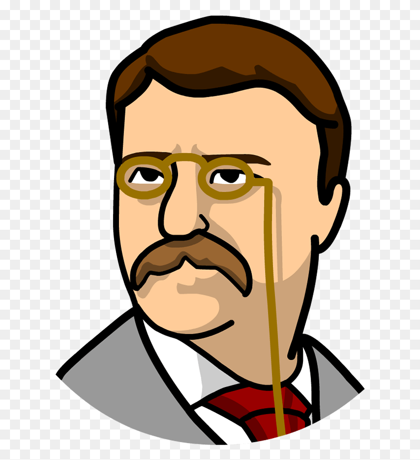 620x861 Time Zone X Teddy Roosevelt Clip Art, Mustache, Face, Text HD PNG Download