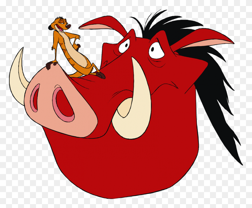 1600x1299 Timon And Pumbaa Cartoon Character Timon And Pumbaa Lion King Timon And Pumbaa Clipart, Mammal, Animal, Bull HD PNG Download