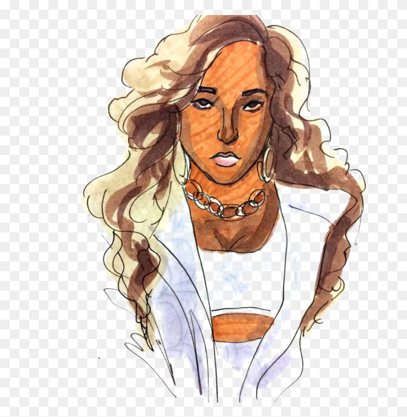 691x801 Tinashe Illustration, Face, Person, Human HD PNG Download