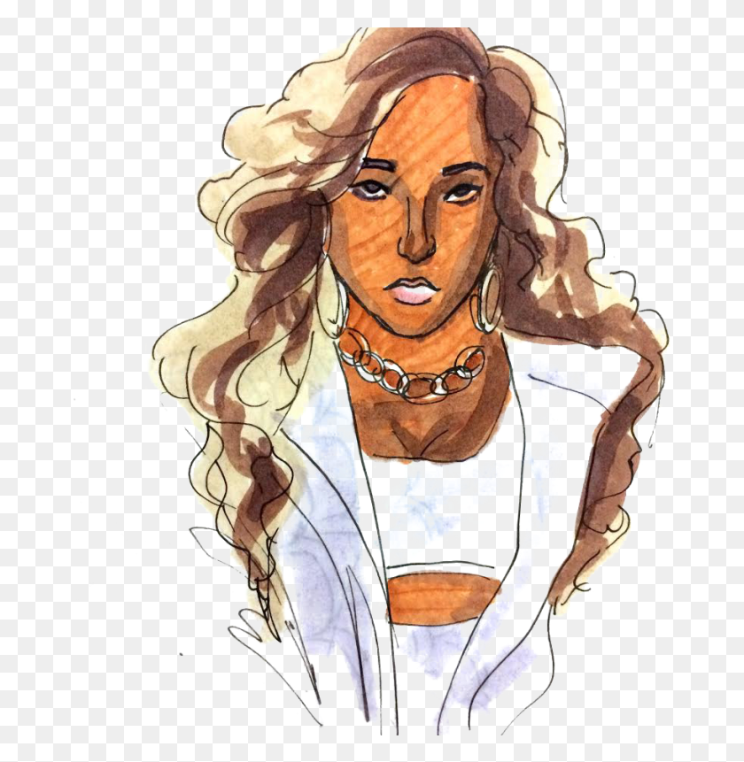 691x801 Tinashe Illustration, Face, Person, Human Descargar Hd Png