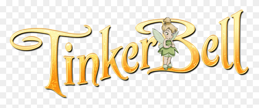 1000x374 Tinkerbell Disneyprincess Disney Kids Hada Campanita Tinker Bell Logo, Text, Word, Alphabet HD PNG Download