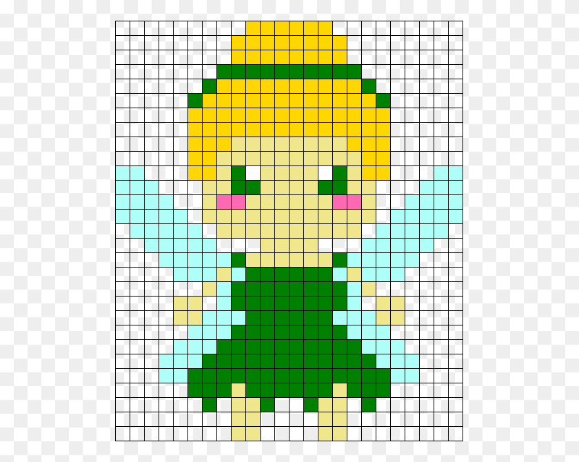 505x610 Tinkerbell Perler Bead Pattern Bead Sprite Tinkerbell Perler Bead Patterns, Chess, Game, Crossword Puzzle HD PNG Download