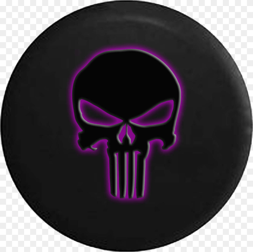 1728x1721 Tire Cover Pro Glowing Punisher Skull Jeep Off Road Rv Camper Sticker PNG