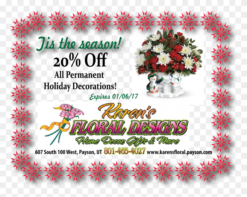 1583x1238 Tis The Season At Karen39s Floral Designs Floral Design, Poster, Advertisement, Tree HD PNG Download