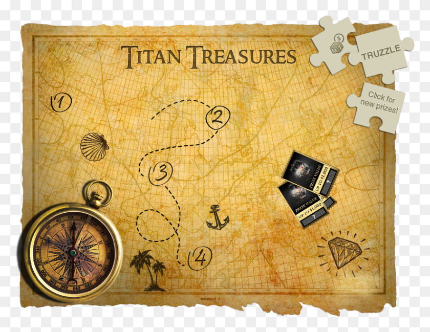 822x621 Titan Treasures Map Titan Treasure Map, Clock Tower, Tower, Architecture HD PNG Download