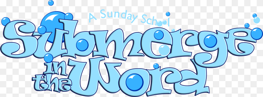 3091x1143 Title Light Blue Without A Sunday School, Text, Art Sticker PNG