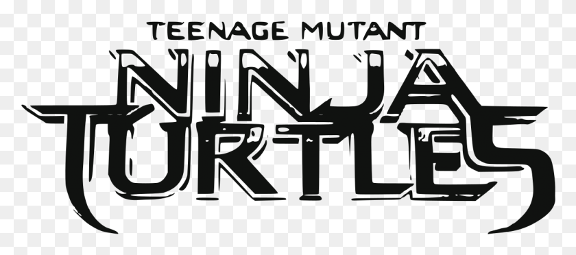 1224x491 Descargar Png Tmnt 2014 Logo Tmnt Logo, Texto, Alfabeto, Número Hd Png