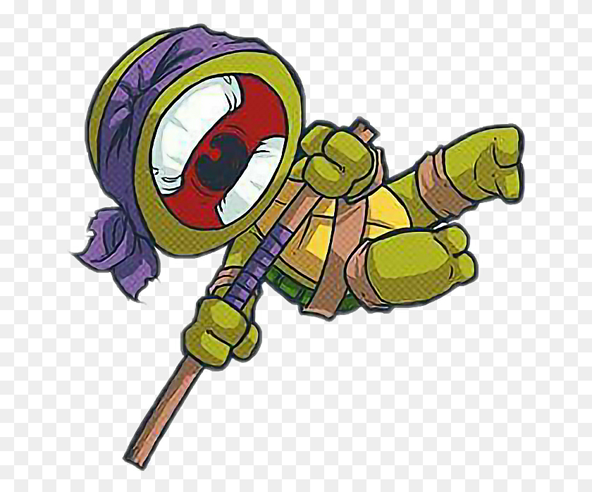 650x638 Tmnt Tortugasninja Donatelo Donnie Teenage Mutant Ninja Turtles Chibi, Insecto Hd Png