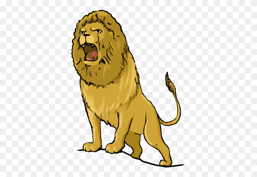 379x518 To Draw Lions And Lion Roaring Gif, Mammal, Animal, Pet HD PNG Download