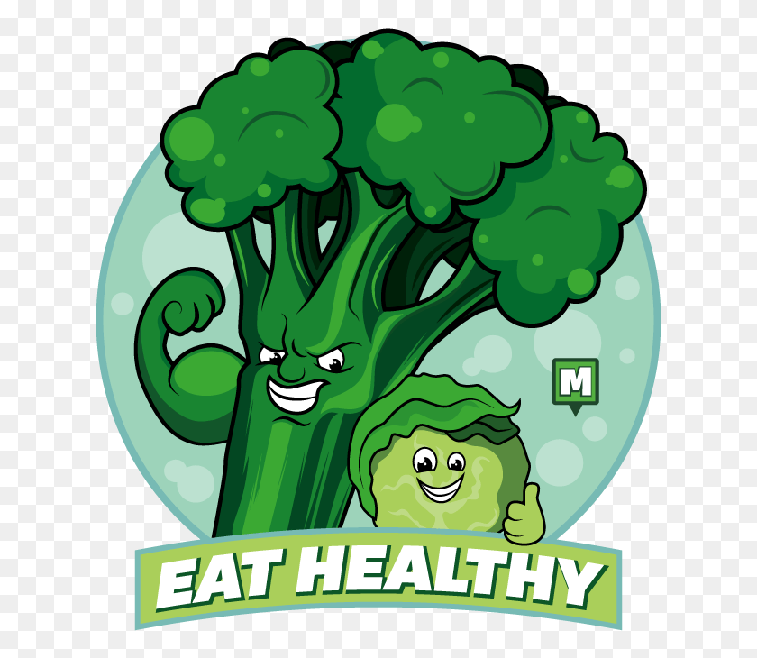629x670 To Kick Things Off We39re All Going To Try And Eat Better Cartoon, Plant, Broccoli, Vegetable HD PNG Download