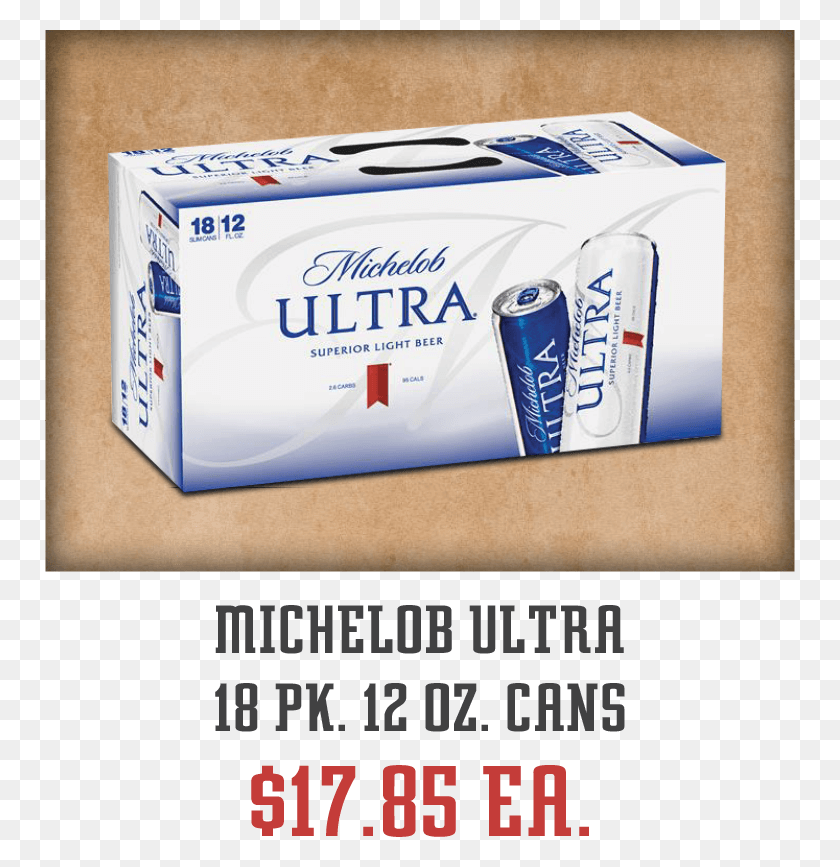 750x807 To Michelob Ultra 24 Pk Cans, Box, Soap, Toothpaste HD PNG Download