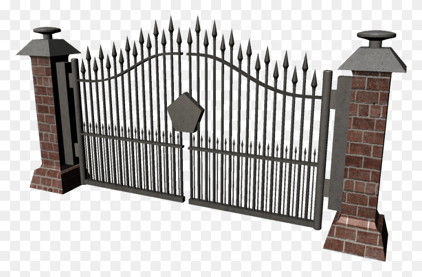 958x605 To Model And Texture All Of The Objects And Unity Gate, Fence HD PNG Download