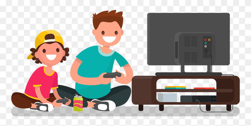 771x363 To Play Video Games Play Video Games Illustration, Pc, Computer, Electronics HD PNG Download