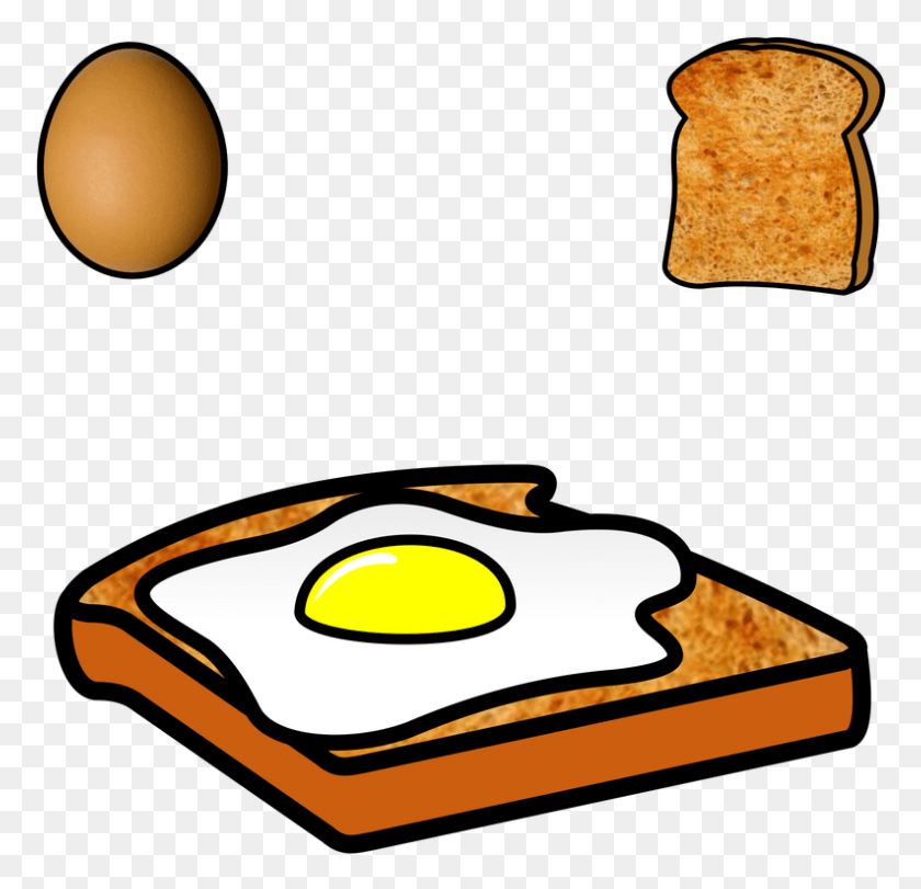 793x764 Toast Clipart Square Egg On Toast Clipart, Food, Bread, French Toast HD PNG Download