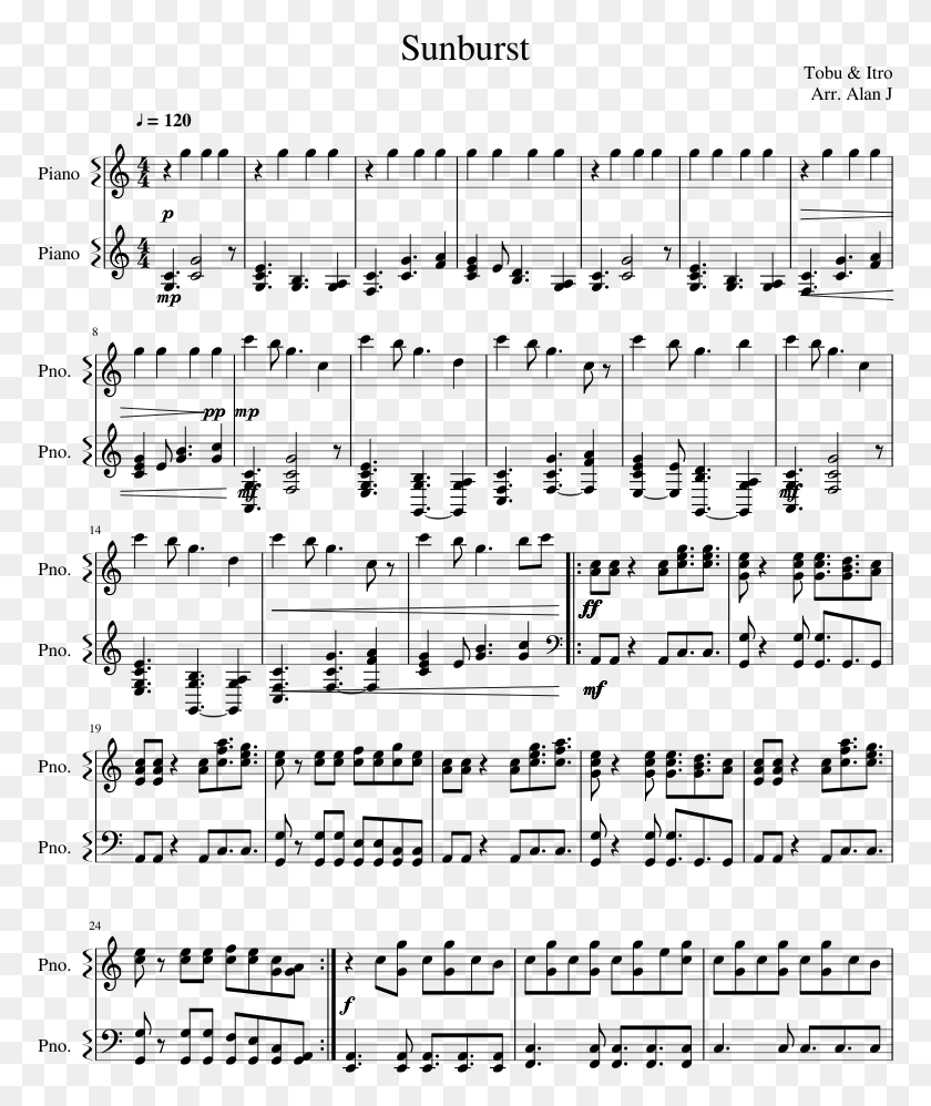 774x938 Tobu Amp Itro Finding Paradise Time Is A Place Piano Sheet, Gray, World Of Warcraft HD PNG Download