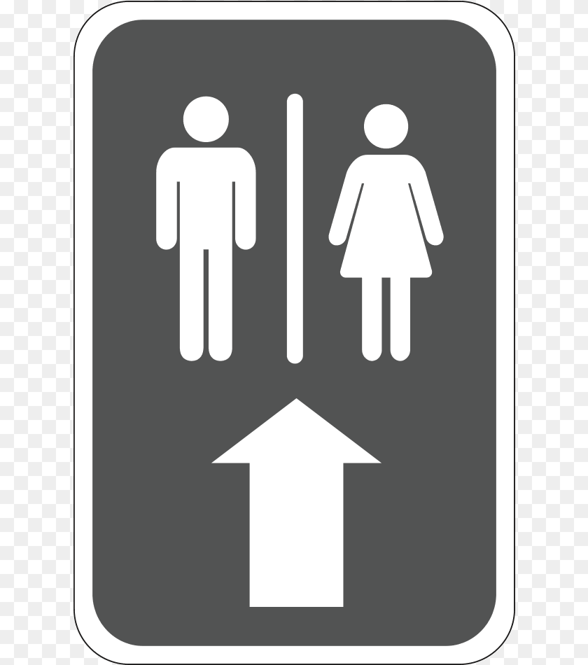 Toilet Signage Arrow Down, Sign, Symbol, Road Sign Sticker PNG