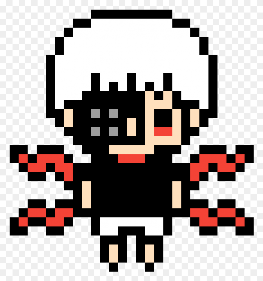 1000x1074 Tokyo Ghoul Pixel Art Pixel Art Tokyo Ghoul, Pac Man HD PNG Download