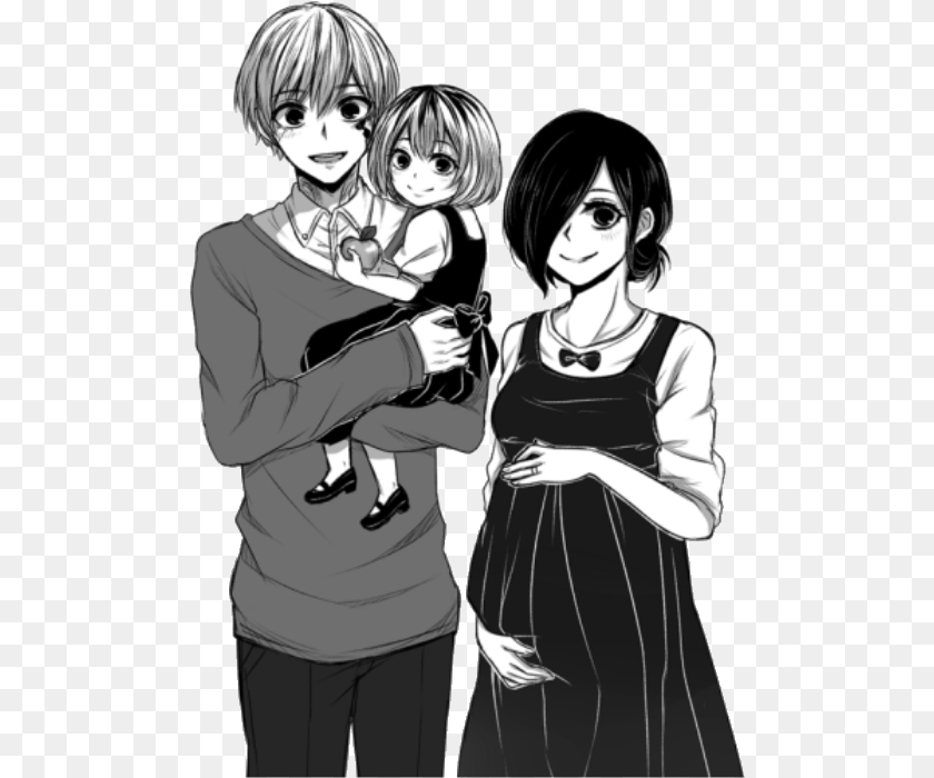 500x700 Tokyoghoul Ken Kenkaneki Kaneki Kanekiken Toukakirishim Tokyo Ghoul Kaneki And Touka, Adult, Publication, Person, Manga Sticker PNG