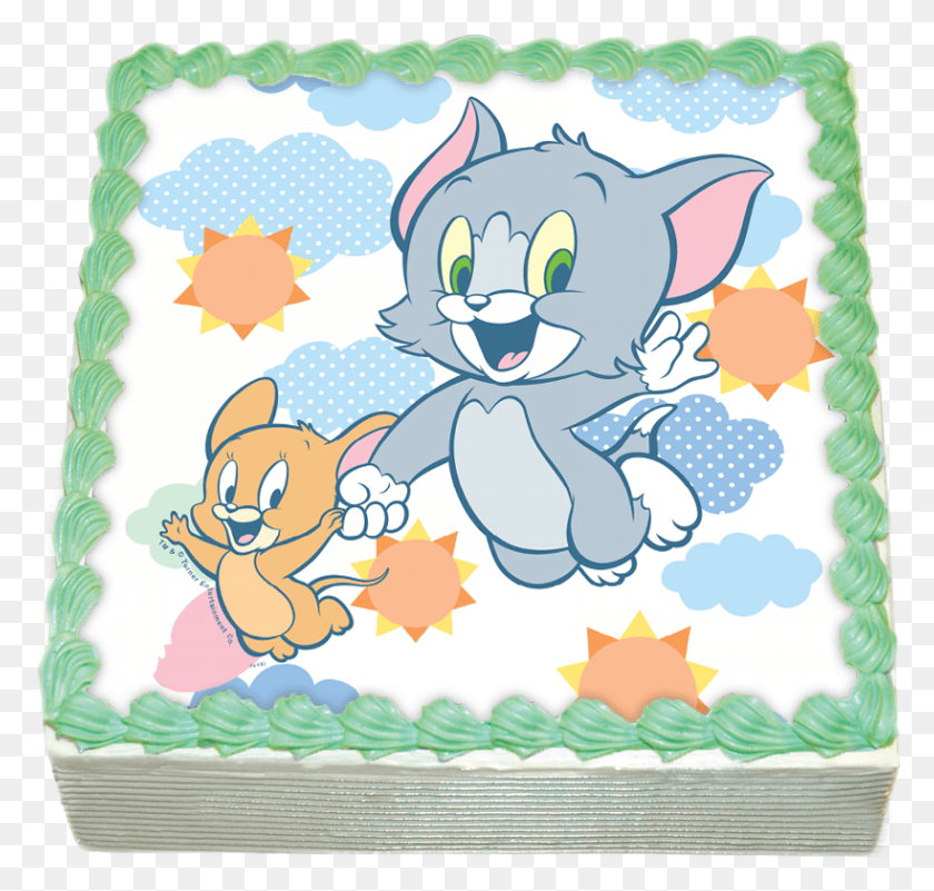 819x779 Tom And Jerry Cake Party Baby Cake Tom Bebe Y Jerry, Birthday Cake, Dessert, Food HD PNG Download