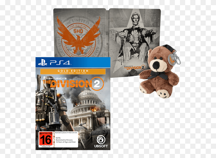 566x556 Tom Clancy39s The Division 2 Lincoln Steelbook Edition Division 2 Steelbook Edition, Teddy Bear, Toy, Person HD PNG Download