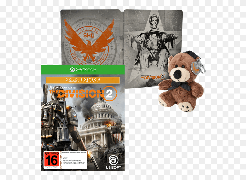 564x556 Tom Clancy39s The Division 2 Lincoln Steelbook Edition Tom Clancy39s The Division 2 Xbox One, Teddy Bear, Toy, Person HD PNG Download