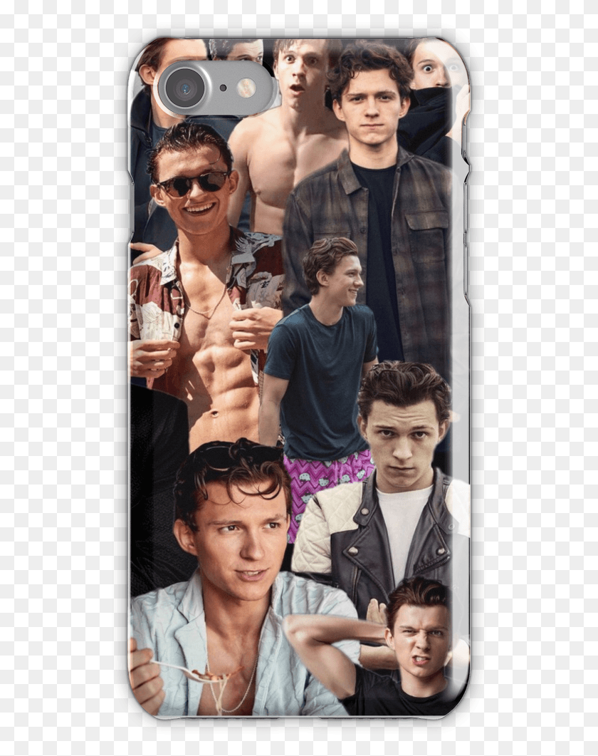 527x1001 Tom Holland Iphone 7 Snap Case Tom Holland Collage Smiling, Person, Sunglasses, People HD PNG Download