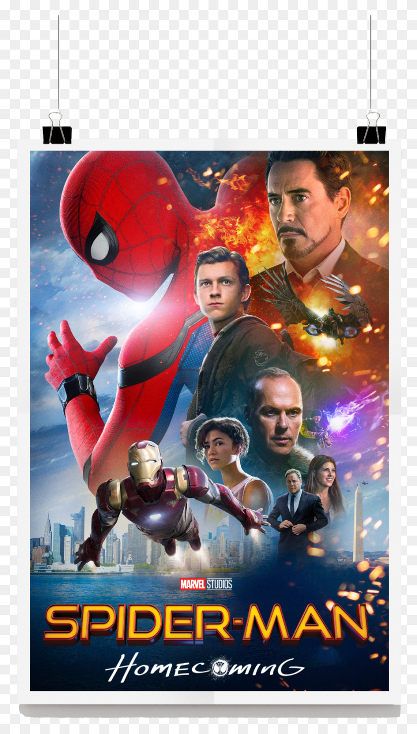 883x1608 Tom Holland Spiderman Canvas, Advertisement, Poster, Person HD PNG Download