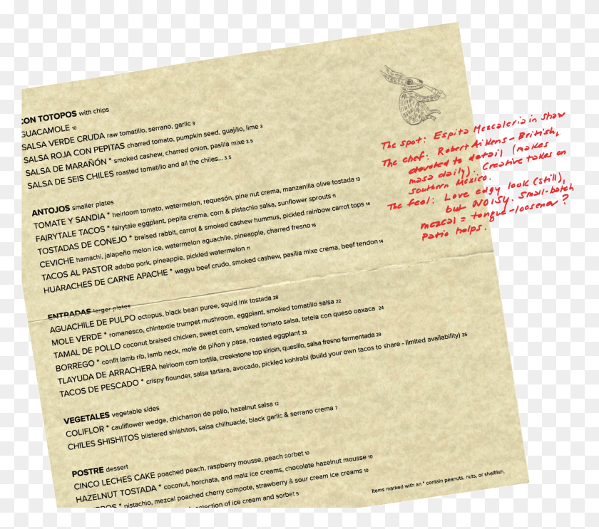 1707x1495 Tom Sietsema Annotates A Menu Letter, Text, Document HD PNG Download