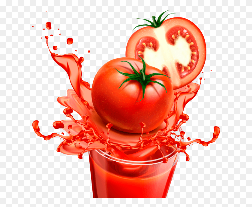 628x629 Tomato Juice Tomato Juice Designs, Plant, Food, Vegetable HD PNG Download