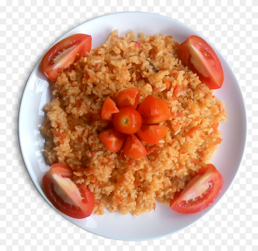 1600x1555 Tomato Rice Tomato Rice In Plate, Plant, Meal, Food HD PNG Download