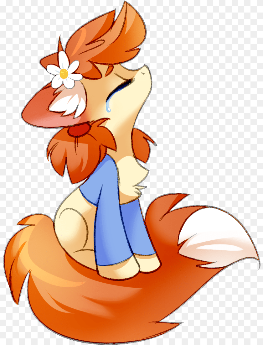 823x1101 Tomatocoup Chest Fluff Crying Cute Eyes Closed Fox Pony, Book, Comics, Publication, Person PNG