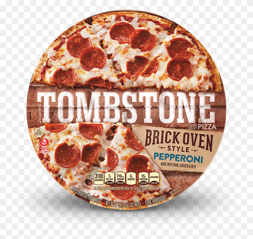 779x732 Tombstone Brick Oven Pepperoni Pizza Tombstone Brick Oven Pizza, Food, Poster, Advertisement HD PNG Download