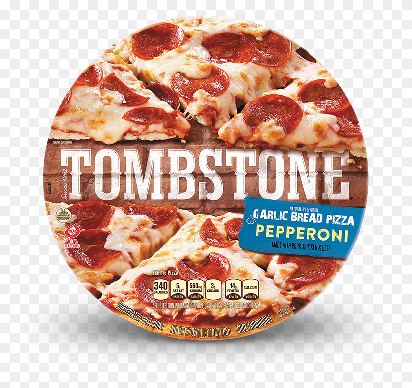 779x732 Descargar Png Tombstone Pepperoni Pan De Ajo Pizza Tombstone Pizza, Disco, Comida, Dvd Hd Png