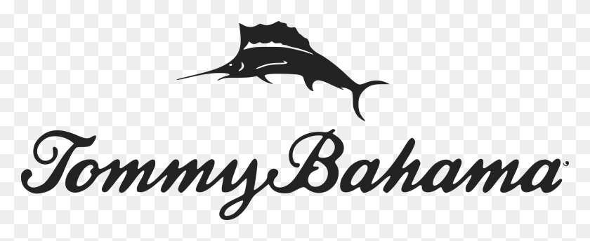 2400x875 Tommy Bahama Logo Transparent Tommy Bahama Logo, Text, Sea Life, Animal HD PNG Download
