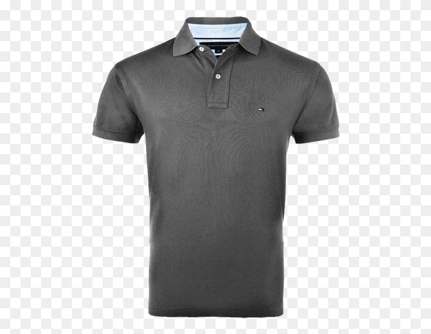 486x590 Tommy Hilfiger Ivy Dark Grey Polo Shirt Polo, Ropa, Vestimenta, Camisa Hd Png
