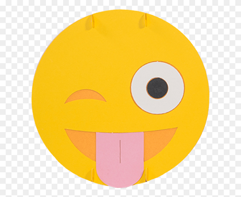 625x626 Tongue Pop Up Card Smiley, Disk, Dvd, Label HD PNG Download