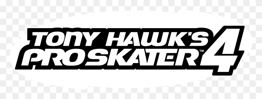 2191x733 Tony Hawk Pro Skater 4 Logo Black And White Tony Hawk Pro Skater, Label, Text, Bowl HD PNG Download