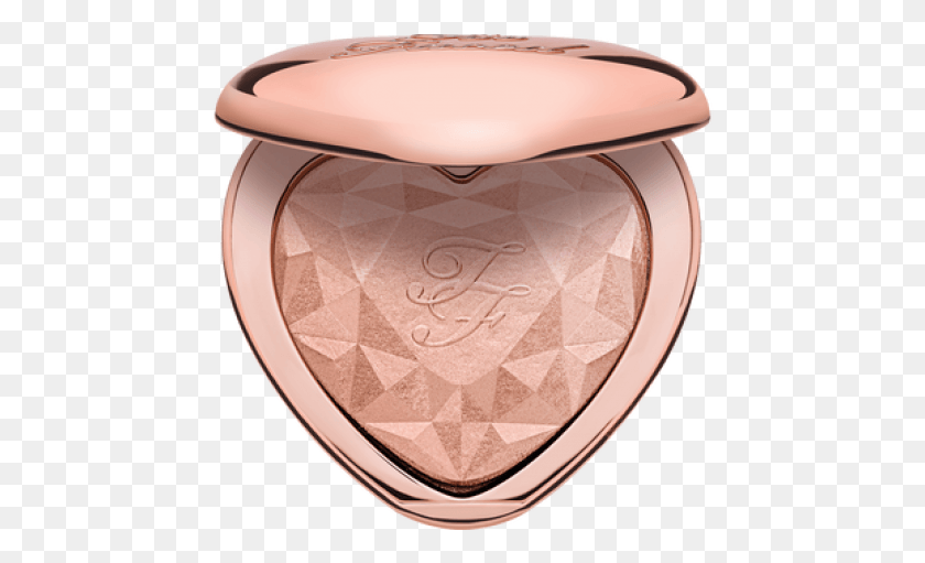 457x451 Too Faced Two Faced Heart Highlighter, Face Makeup, Cosmetics HD PNG Download