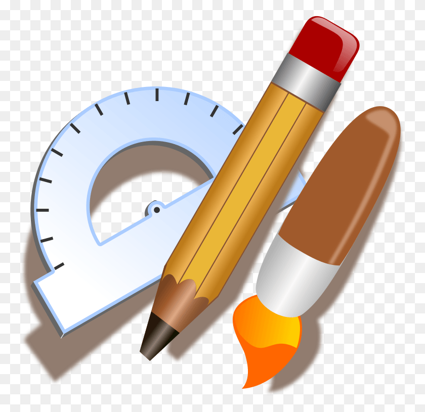 765x755 Tools Clipart Drawing At Getdrawings Math Tools Clip Art, Pencil, Rubber Eraser HD PNG Download