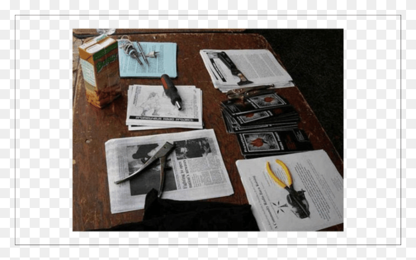 850x507 Tools Holding Down Literature Revolver, Weapon, Weaponry, Tabletop HD PNG Download