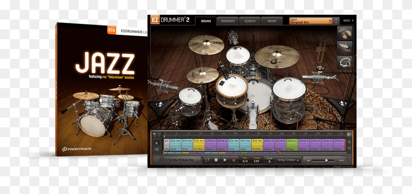 1200x517 Toontrack Ezdrummer, Drum, Percussion, Musical Instrument HD PNG Download