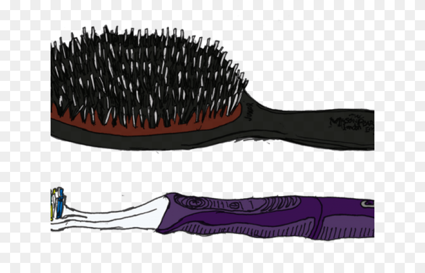 640x480 Toothbrush Clipart Pink Hair Brush Brush, Tool, Blade, Weapon HD PNG Download