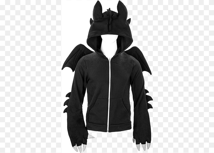 361x601 Toothless Dragon Costume For Teens, Clothing, Hood, Hoodie, Knitwear PNG