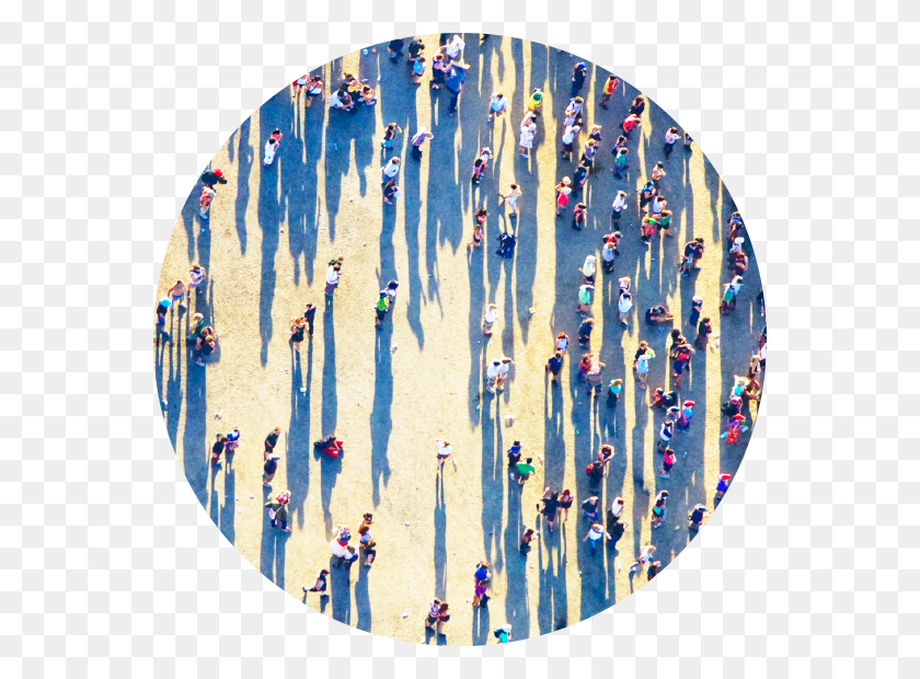 560x560 Top Down Crowd Crowd Top Down, Person, Human, Window HD PNG Download