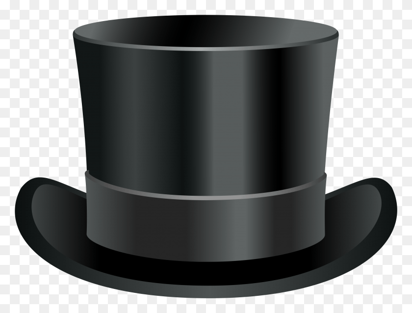 3512x2605 Top Hat Clipart Picture Top Hat With Transparent Background, Clothing, Apparel, Hat HD PNG Download